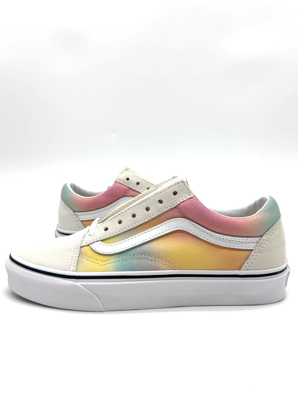 Women’s Old Skool Vans - Cream/Pink/Yellow